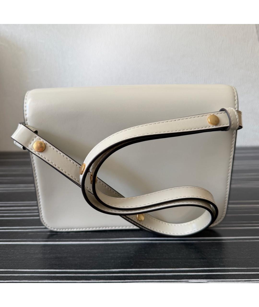 TORY BURCH Бежевая кожаная сумка через плечо, фото 3