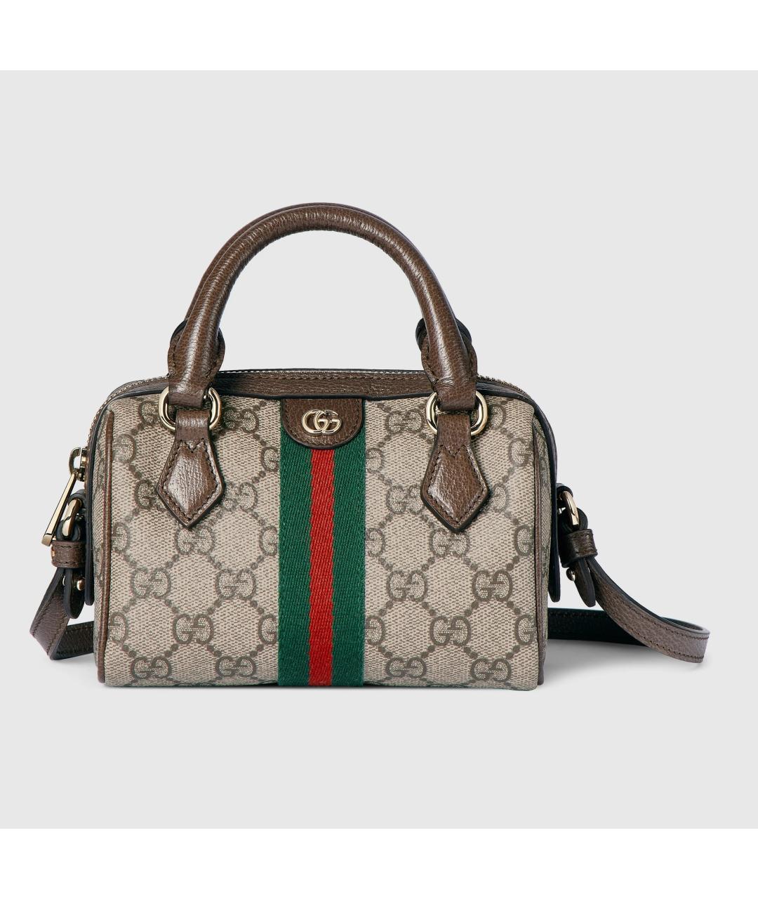 GUCCI Бежевая тканевая сумка с короткими ручками, фото 7