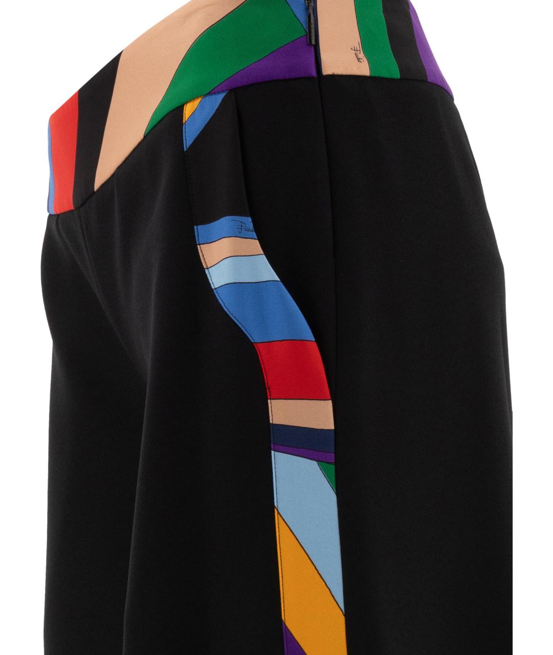 PUCCI Черные полиэстеровые брюки широкие, фото 4
