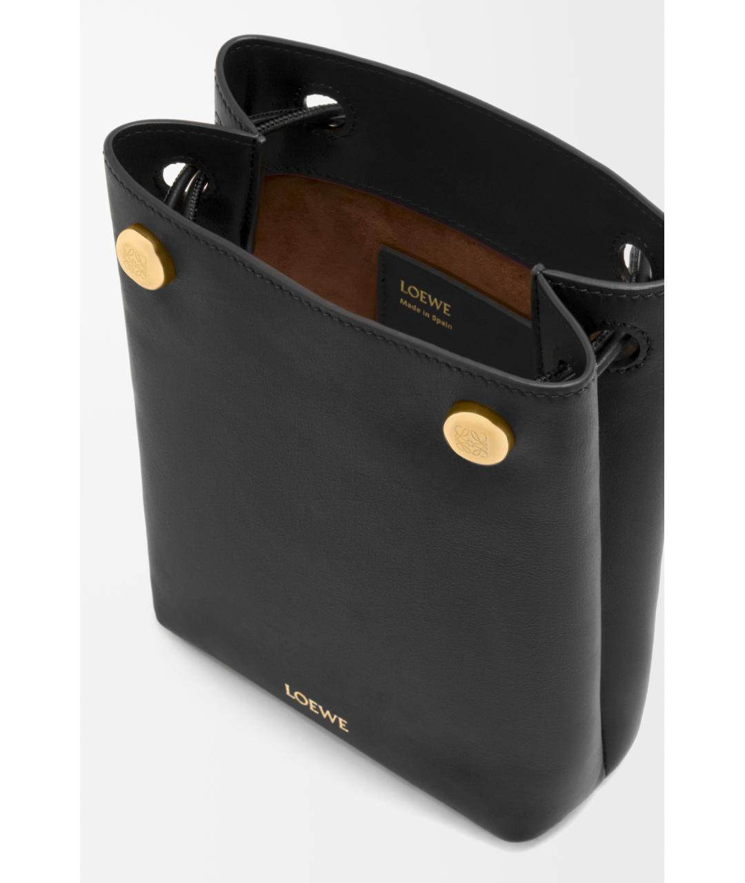 LOEWE Черная кожаная сумка через плечо, фото 5