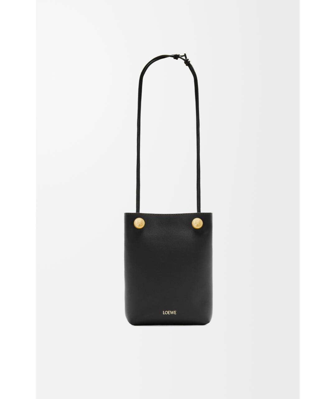 LOEWE Черная кожаная сумка через плечо, фото 4