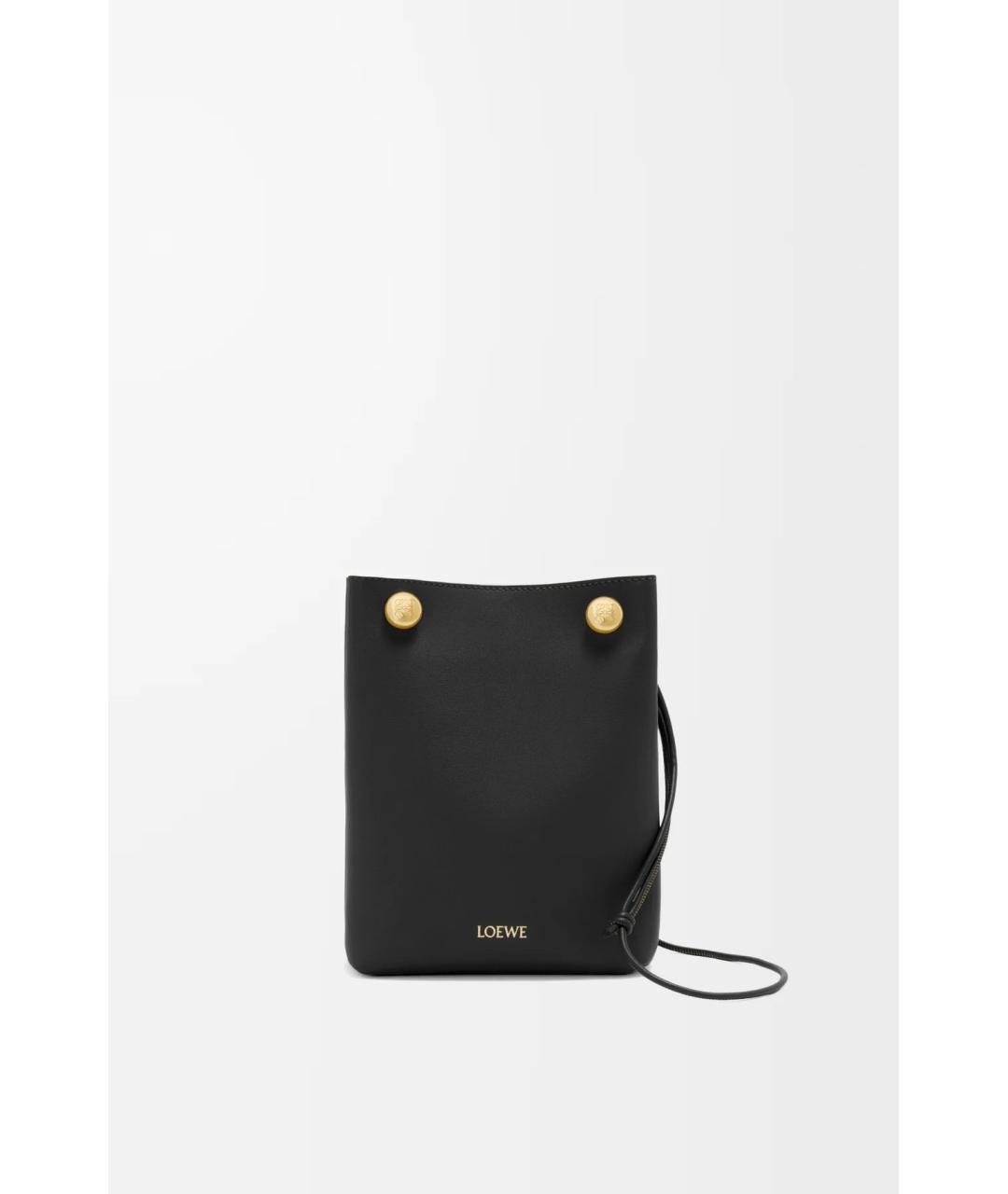LOEWE Черная кожаная сумка через плечо, фото 1