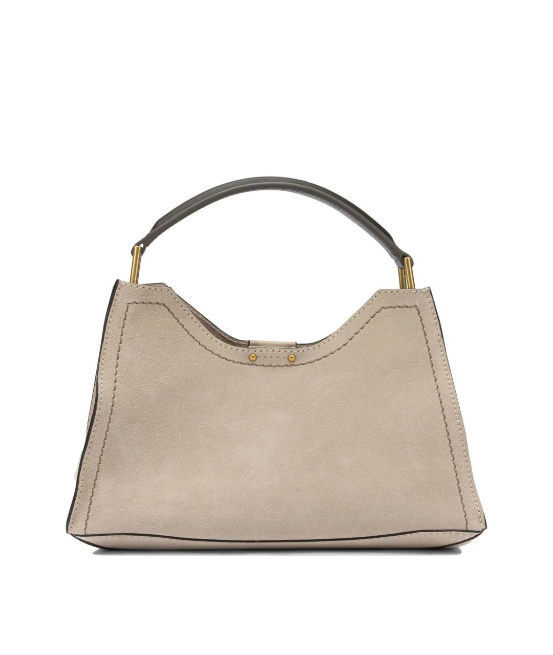 Gianni Chiarini Бежевая кожаная сумка с короткими ручками, фото 1