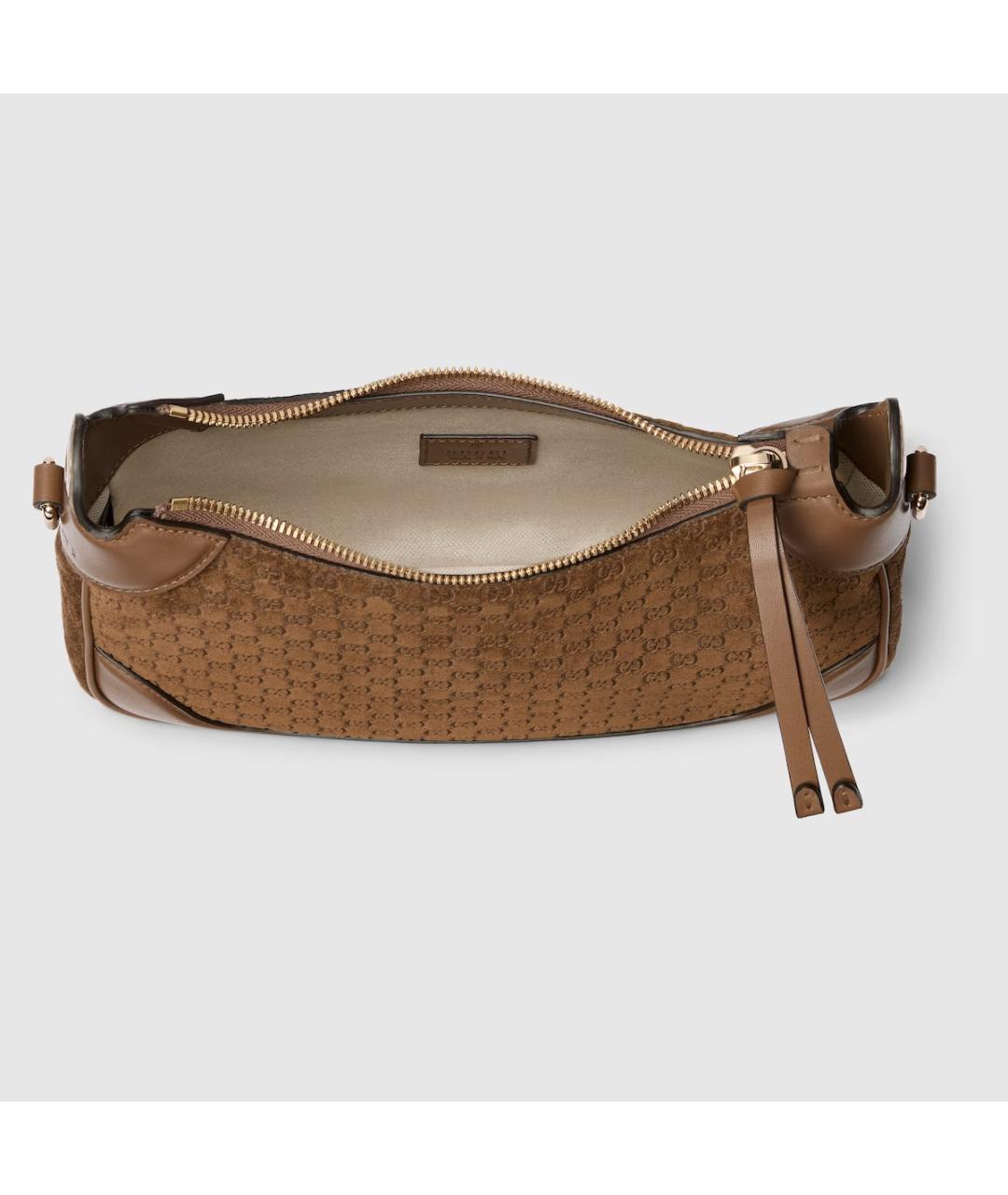GUCCI Коричневая кожаная сумка с короткими ручками, фото 5