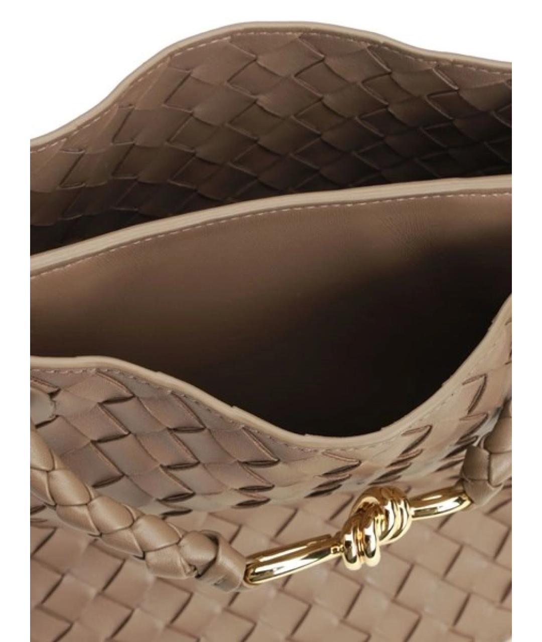 BOTTEGA VENETA Коричневая кожаная сумка через плечо, фото 2