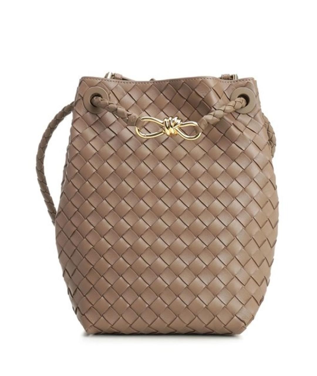 BOTTEGA VENETA Коричневая кожаная сумка через плечо, фото 1