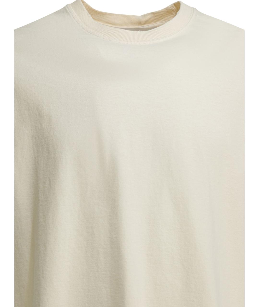 GOLDEN GOOSE DELUXE BRAND Белая хлопковая футболка, фото 3