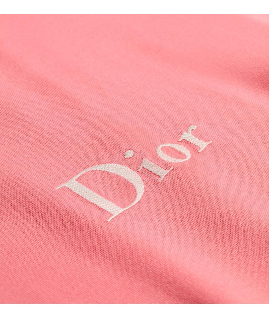 CHRISTIAN DIOR Розовая хлопковая футболка, фото 2