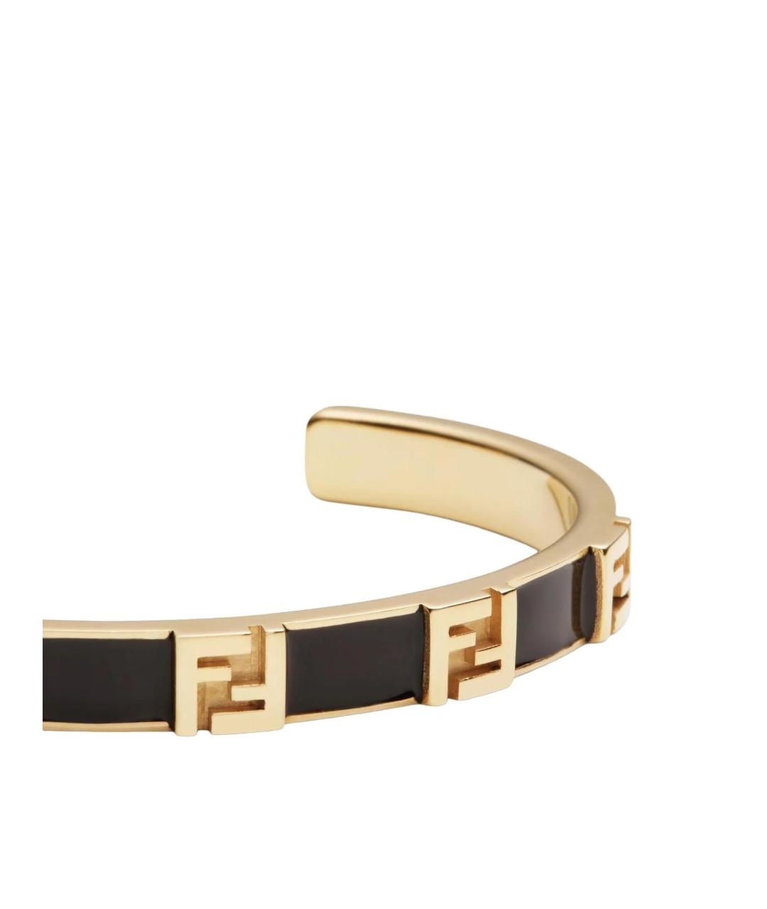 FENDI Золотой металлический браслет, фото 2