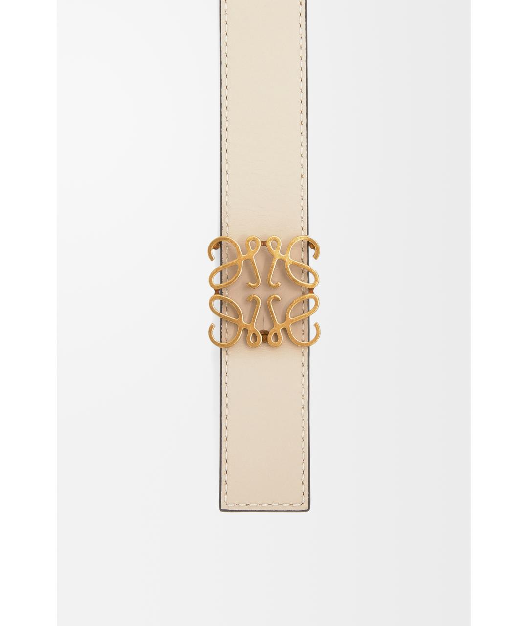 LOEWE Бежевый кожаный ремень, фото 4