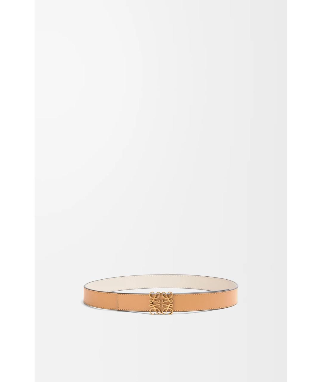 LOEWE Бежевый кожаный ремень, фото 5