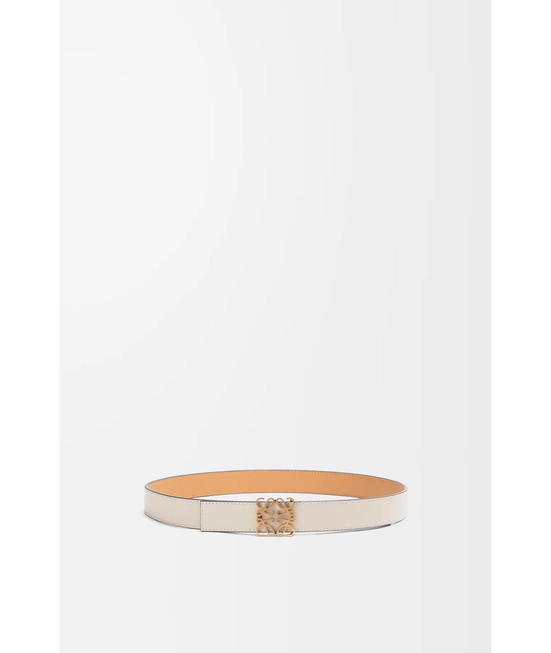 LOEWE Бежевый кожаный ремень, фото 2