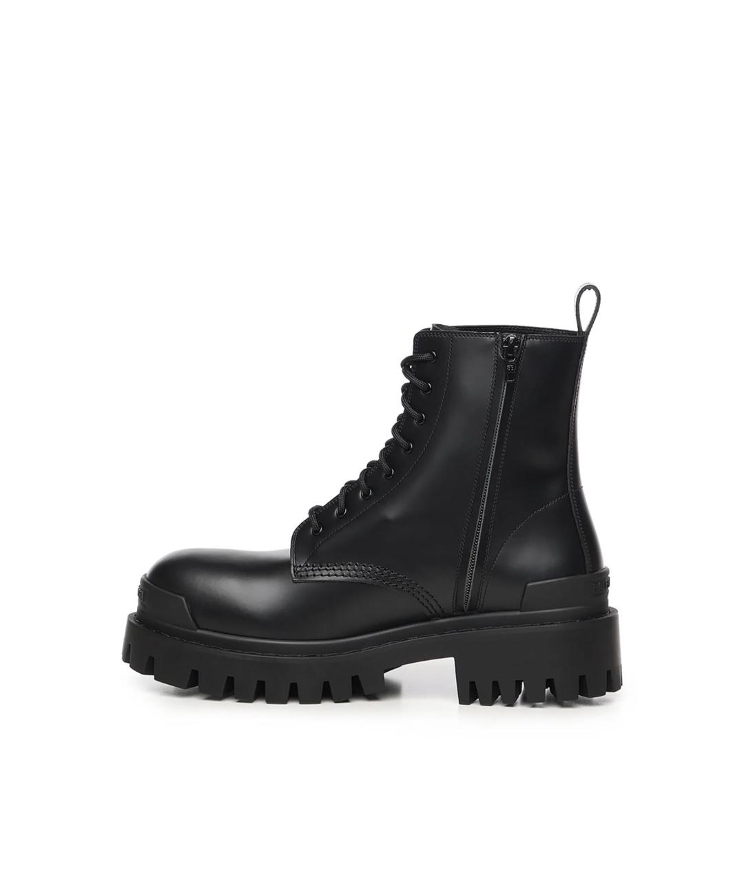 BALENCIAGA Черные кожаные низкие ботинки, фото 2