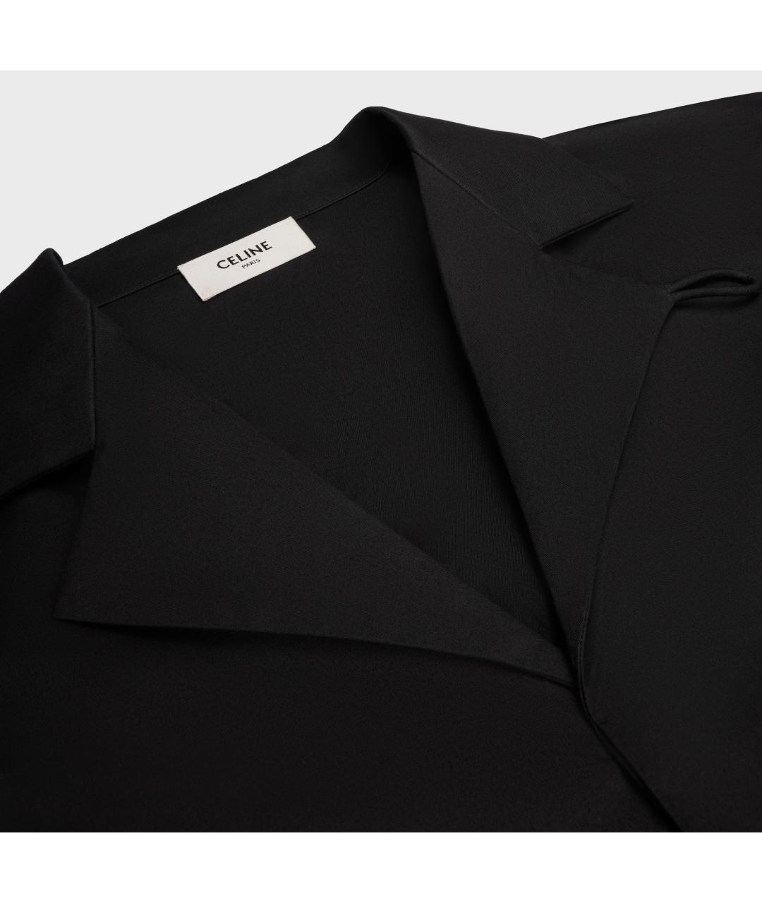 CELINE Черная хлопковая кэжуал рубашка, фото 3