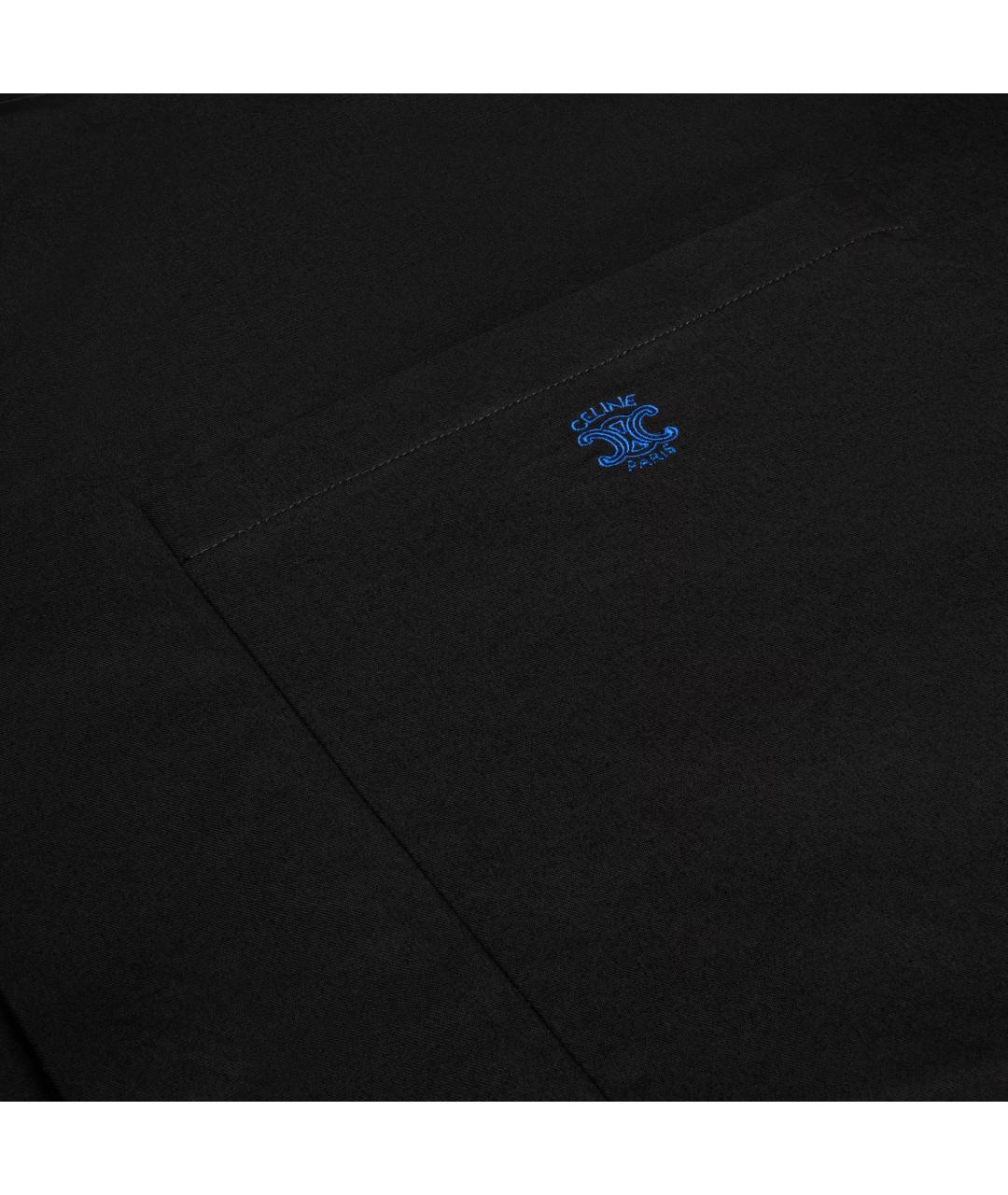 CELINE Черная хлопковая кэжуал рубашка, фото 4