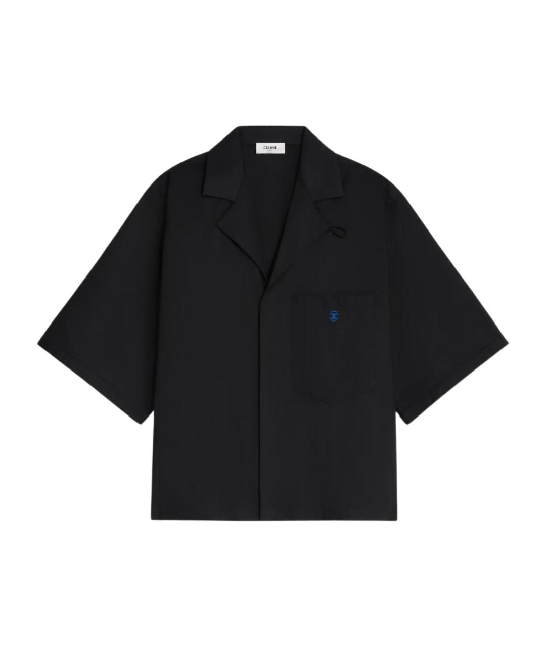CELINE Черная хлопковая кэжуал рубашка, фото 1