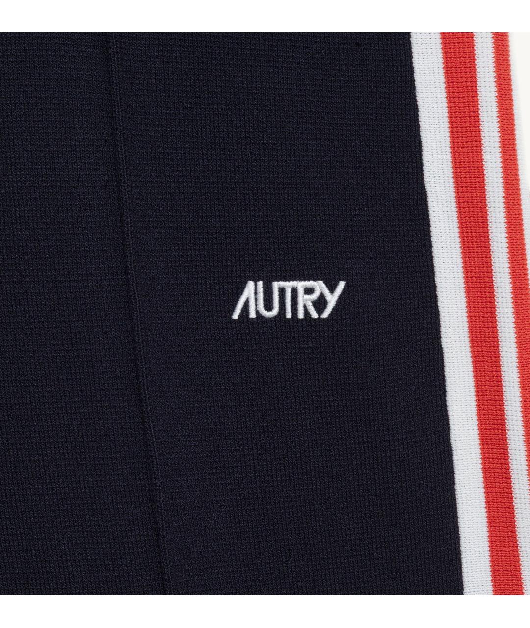 AUTRY Синие вискозные прямые брюки, фото 3