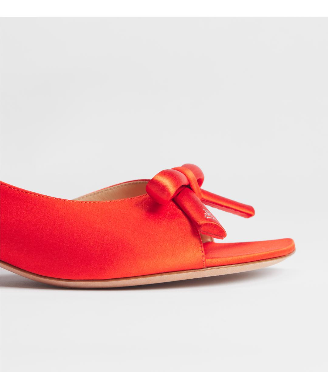 CHRISTIAN DIOR Красные текстильные сандалии, фото 4