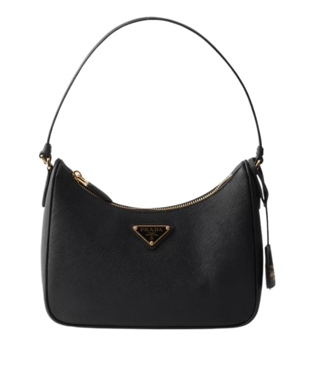 PRADA Черная кожаная сумка через плечо, фото 1