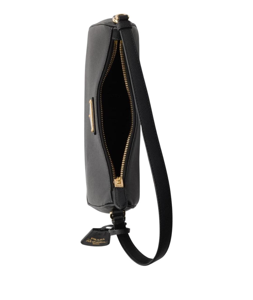 PRADA Черная кожаная сумка через плечо, фото 2