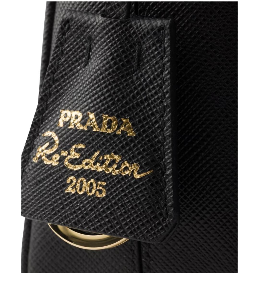 PRADA Черная кожаная сумка через плечо, фото 4
