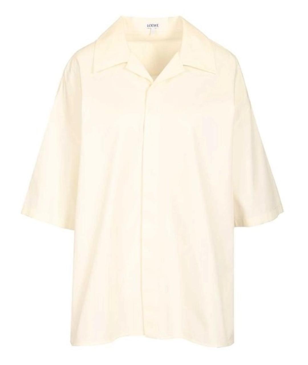 LOEWE Белая хлопковая кэжуал рубашка, фото 1