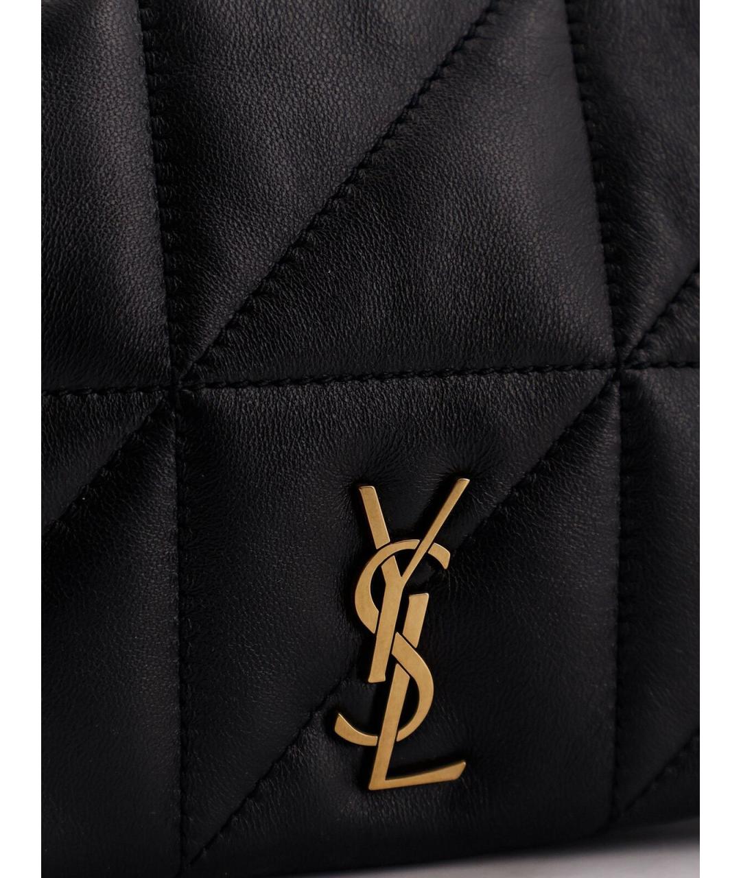 SAINT LAURENT Черная кожаная сумка через плечо, фото 3