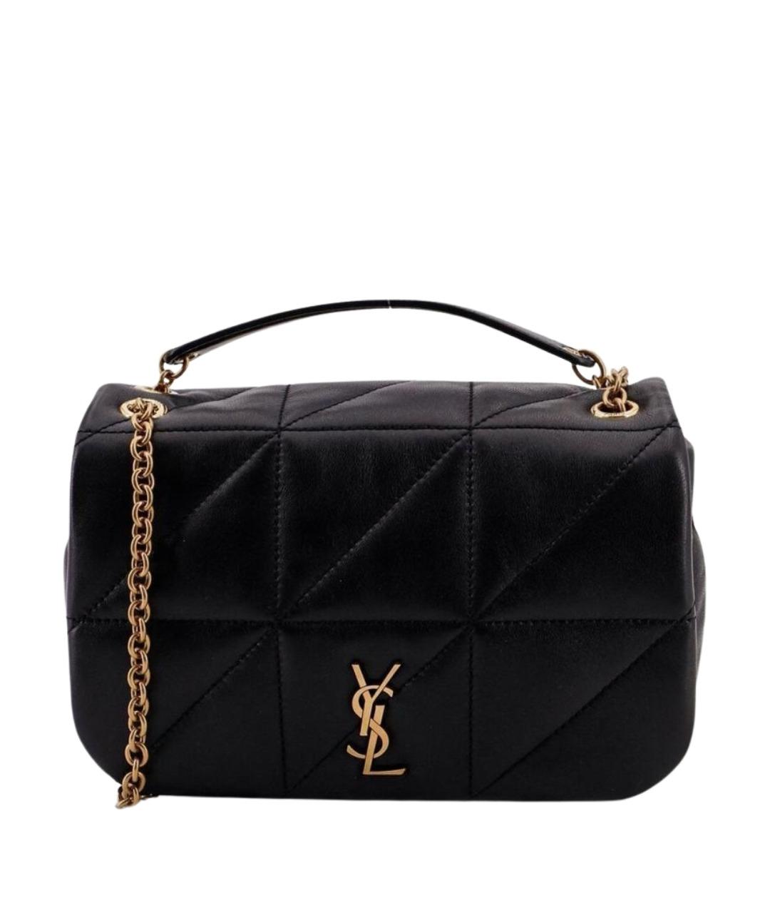 SAINT LAURENT Черная кожаная сумка через плечо, фото 1