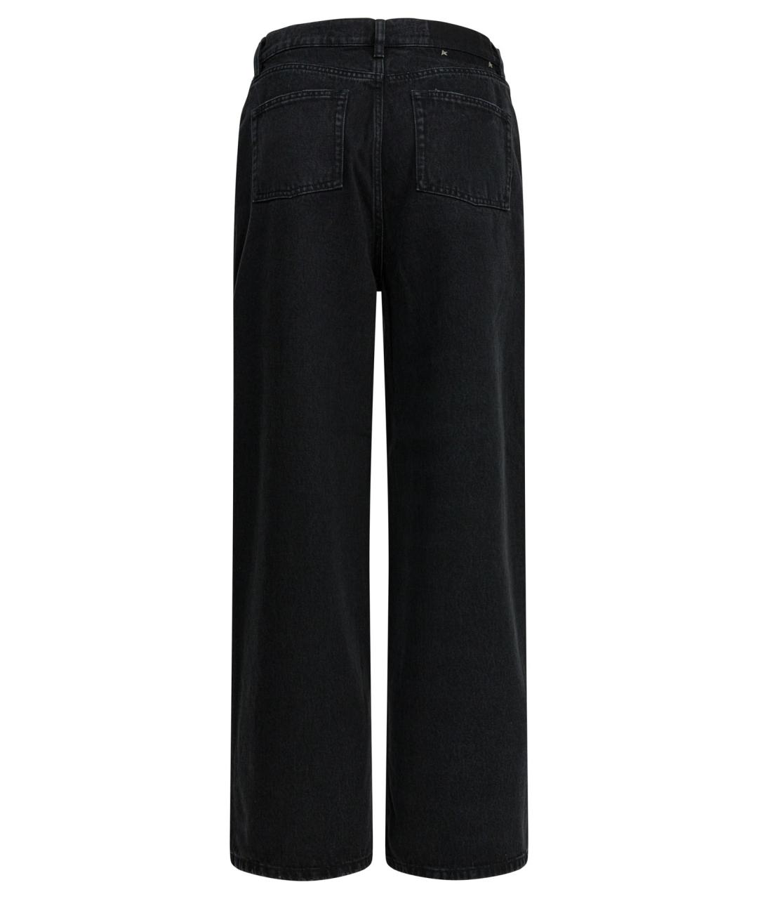 GOLDEN GOOSE DELUXE BRAND Черные хлопковые прямые джинсы, фото 2