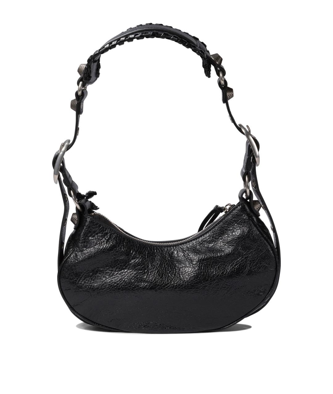 BALENCIAGA Черная кожаная сумка через плечо, фото 2