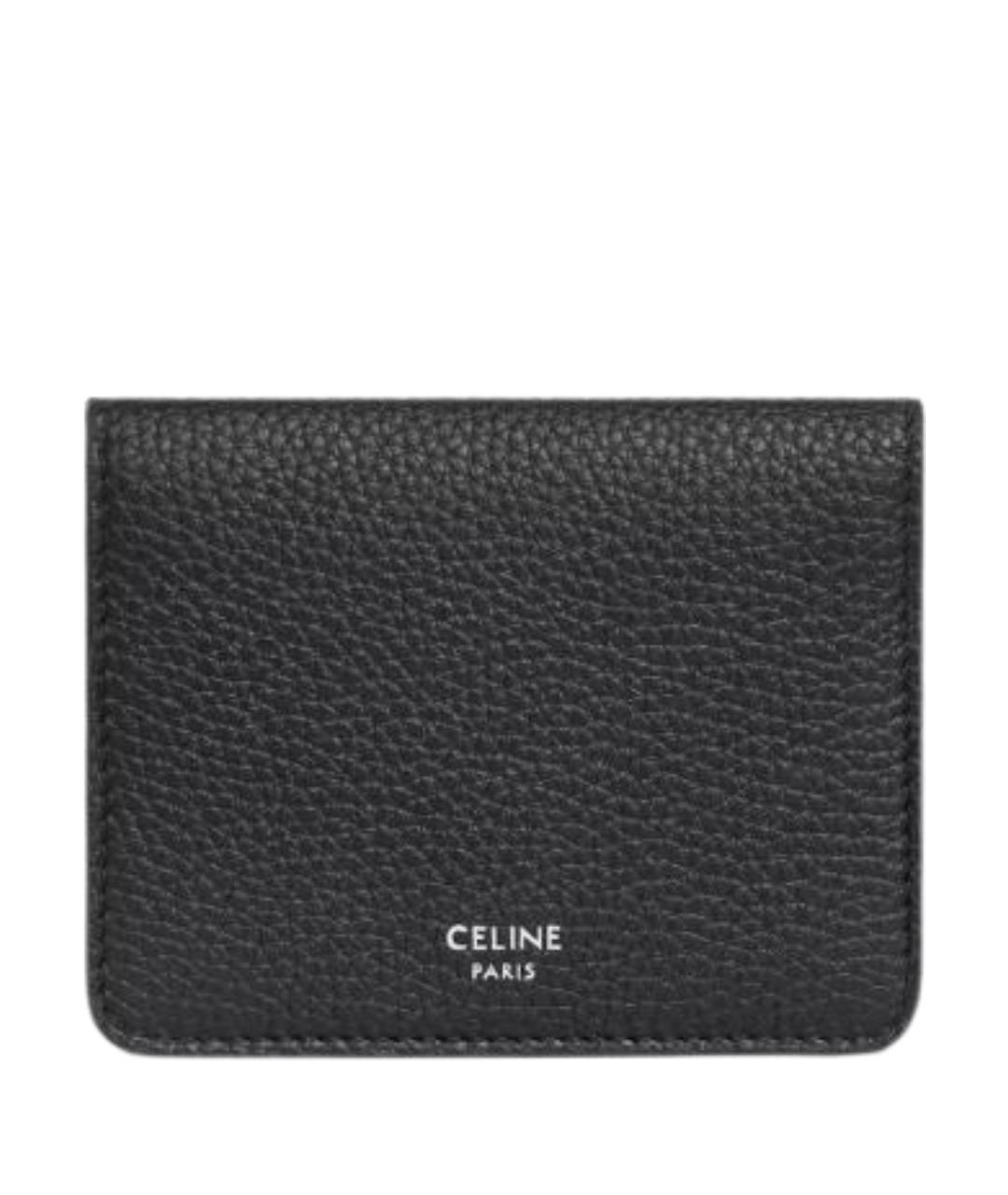 CELINE Черный кожаный кошелек, фото 1
