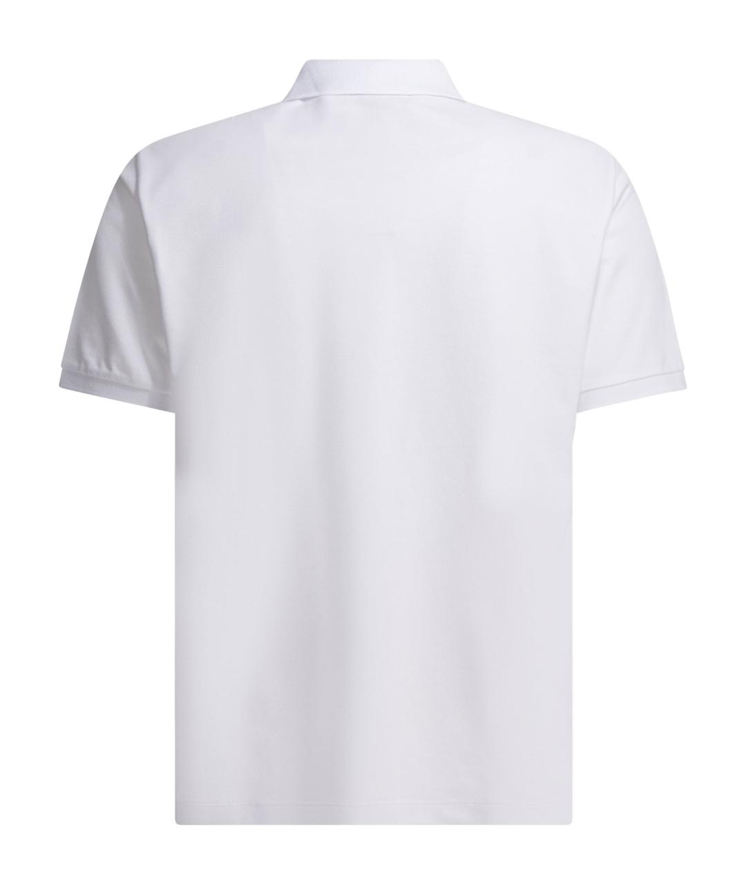 STONE ISLAND Белое хлопковое поло с коротким рукавом, фото 2