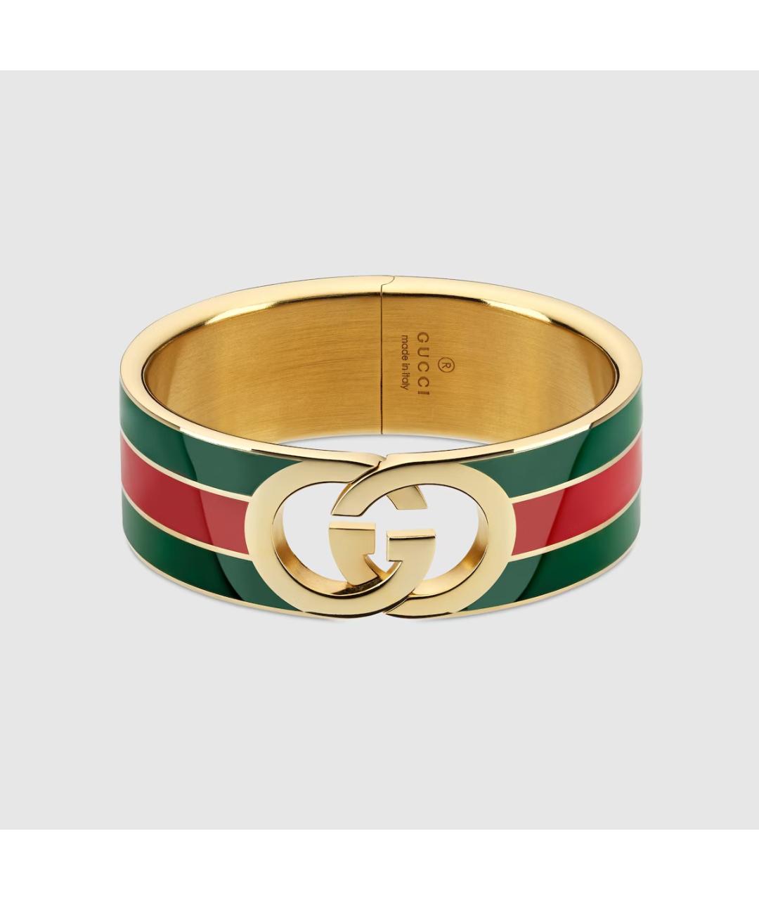 GUCCI Зеленый металлический браслет, фото 1