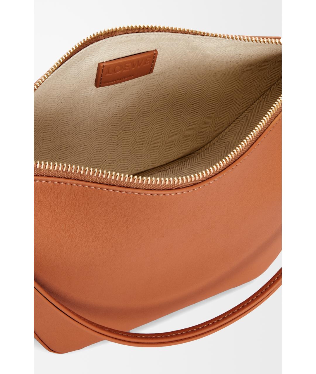 LOEWE Коричневая кожаная сумка через плечо, фото 5