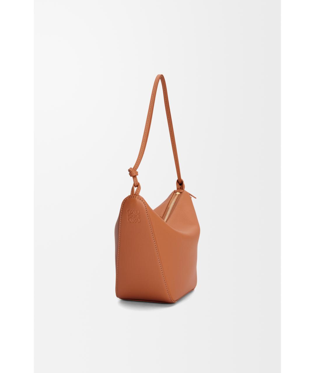 LOEWE Коричневая кожаная сумка через плечо, фото 2