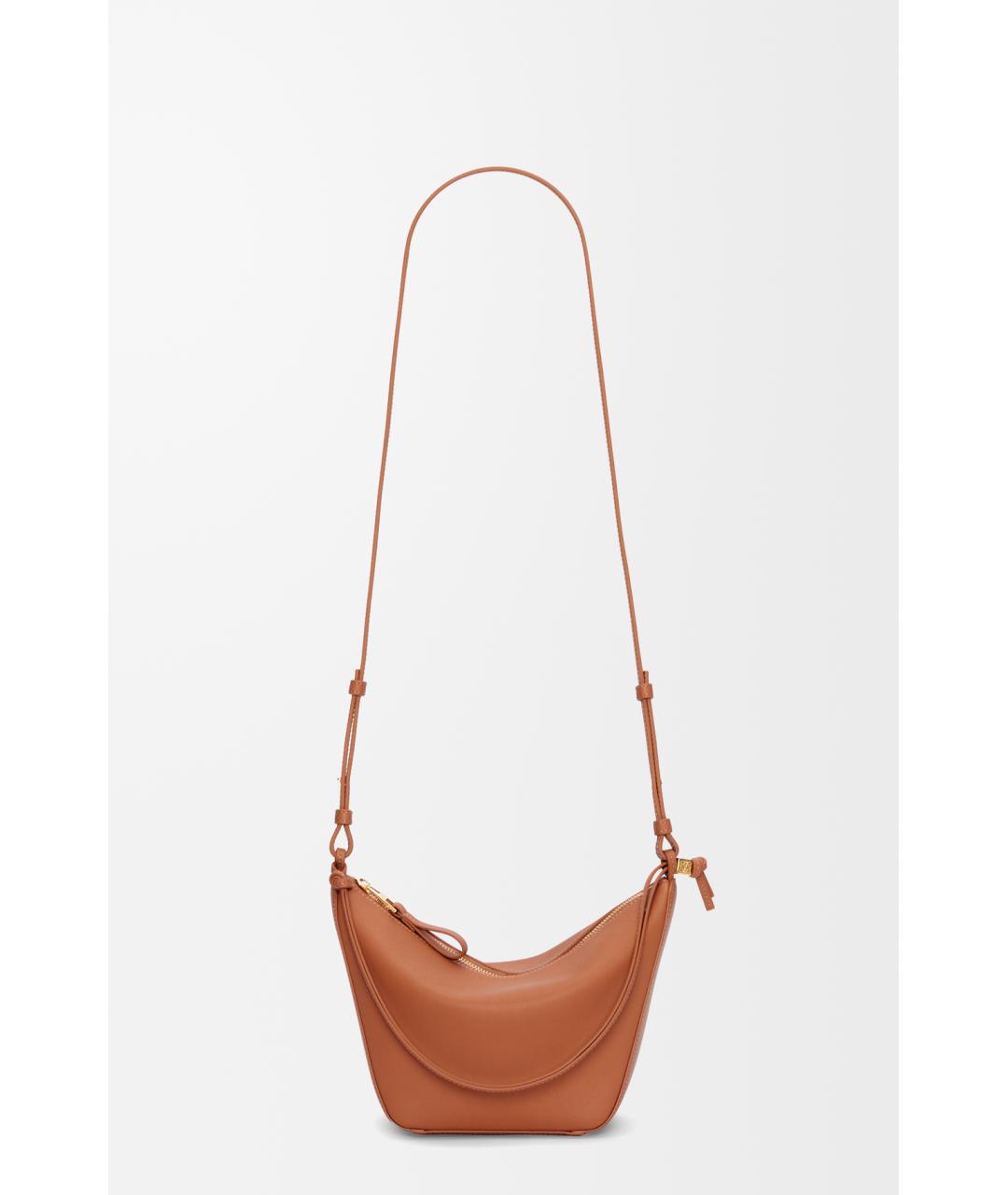 LOEWE Коричневая кожаная сумка через плечо, фото 3