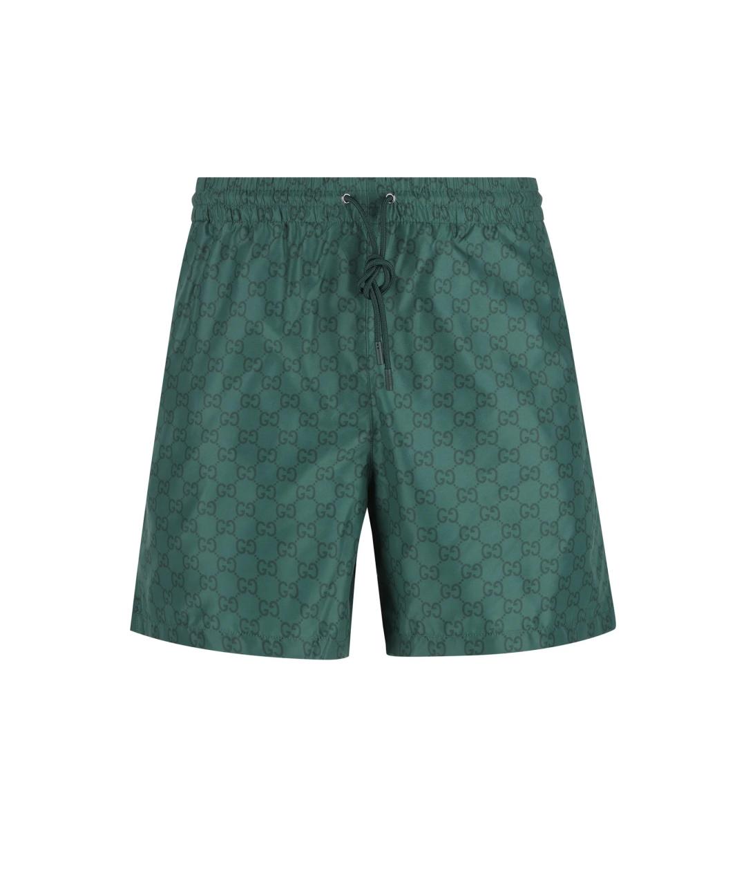 GUCCI Зеленые полиамидовые шорты, фото 1