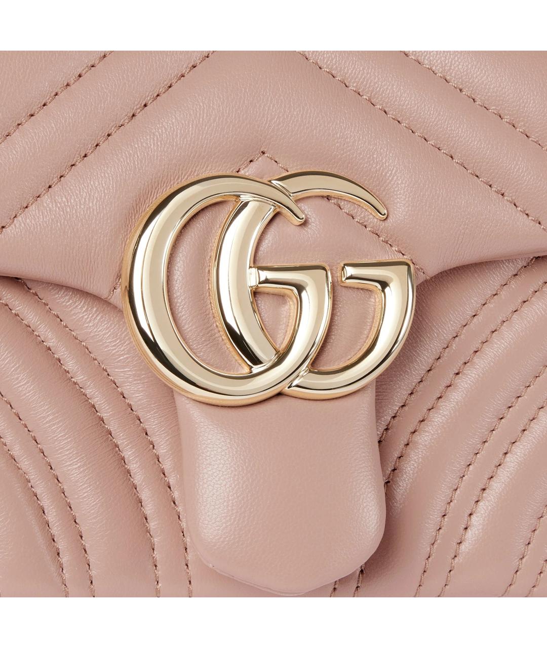 GUCCI Розовая кожаная сумка через плечо, фото 3