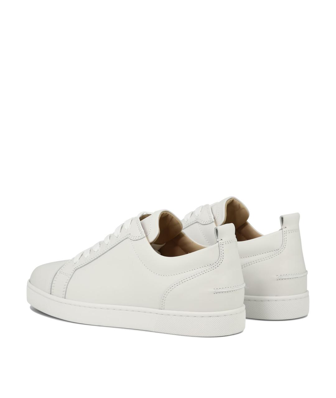 CHRISTIAN LOUBOUTIN Белые кожаные низкие кроссовки / кеды, фото 3