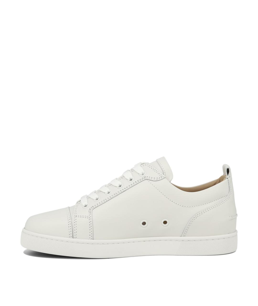 CHRISTIAN LOUBOUTIN Белые кожаные низкие кроссовки / кеды, фото 4