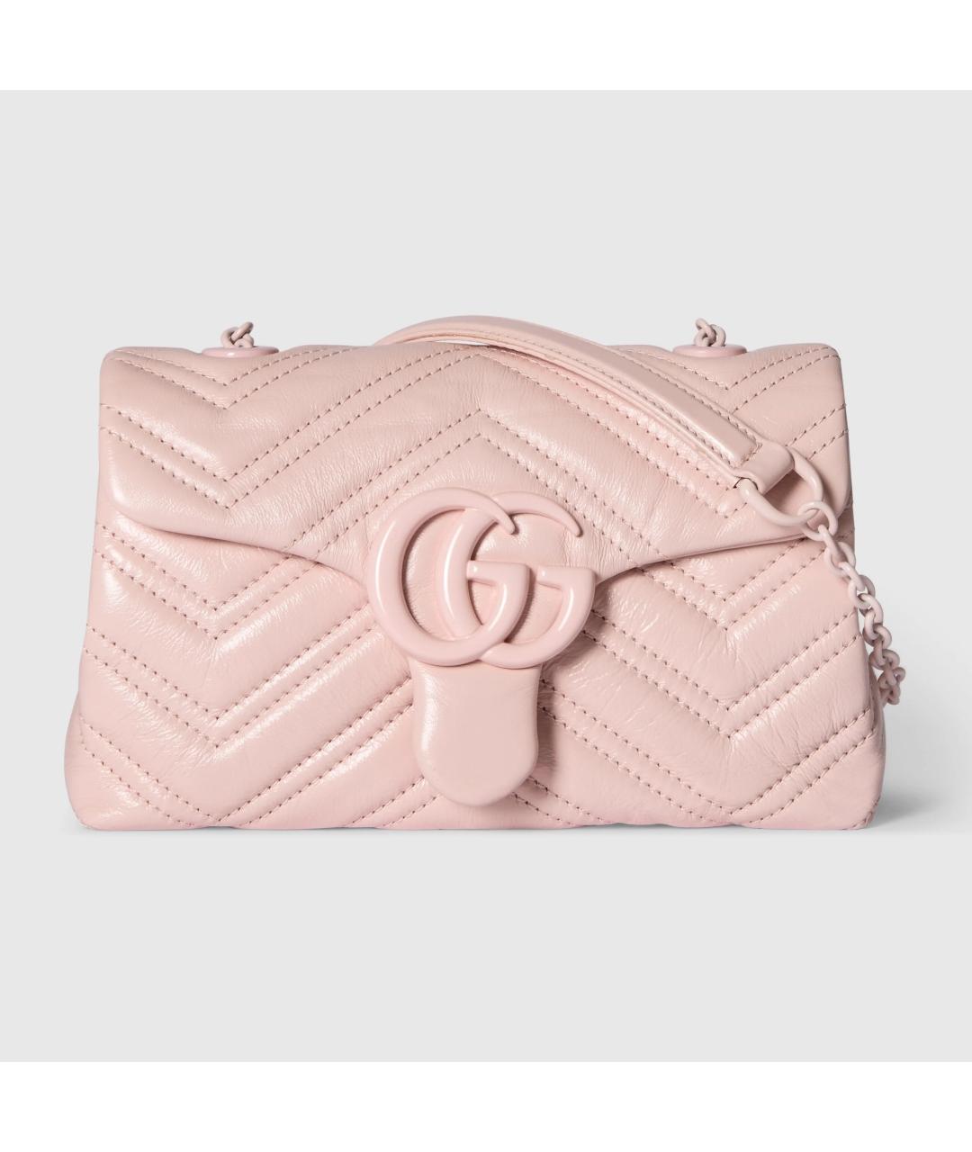 GUCCI Розовая кожаная сумка через плечо, фото 1