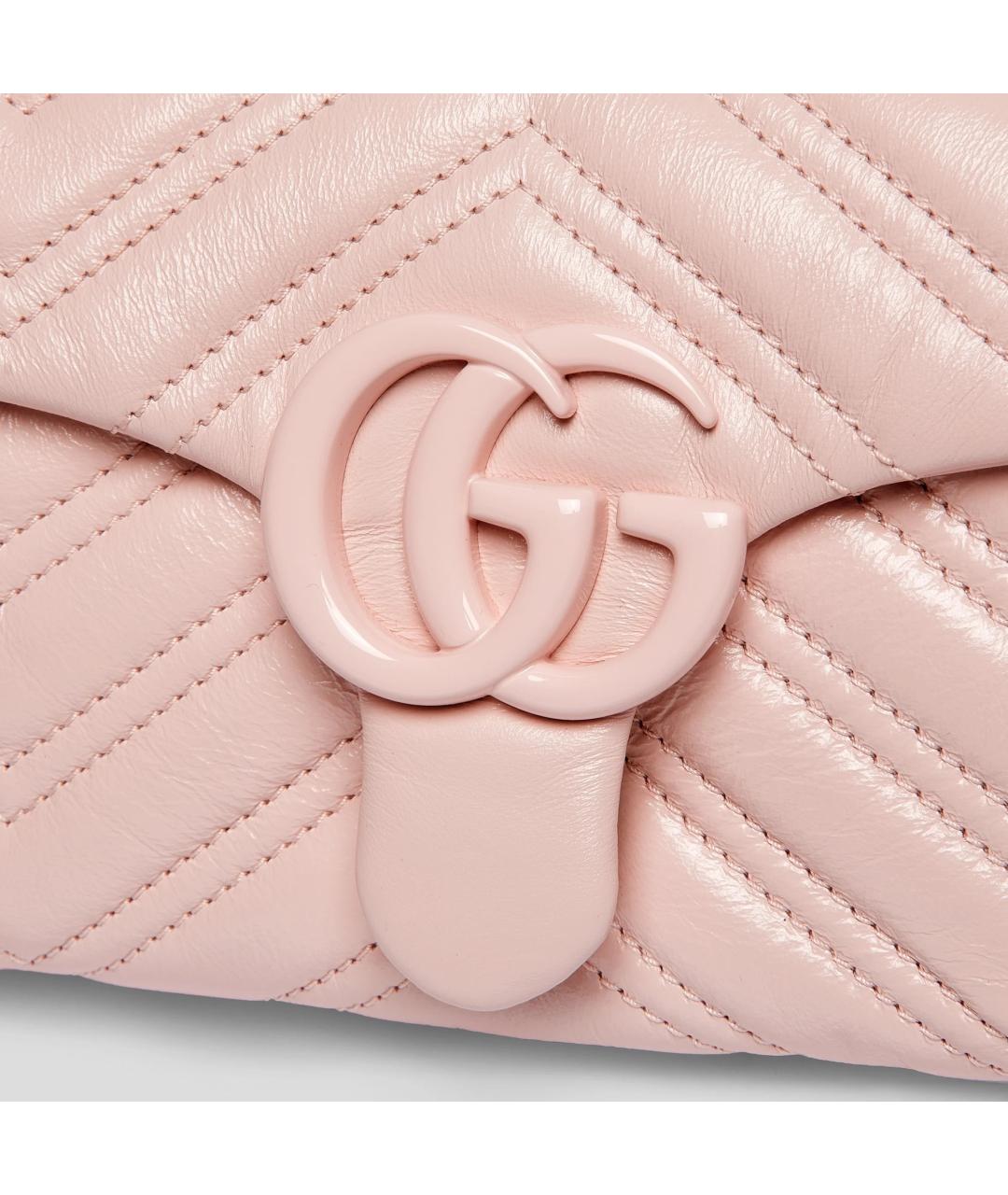 GUCCI Розовая кожаная сумка через плечо, фото 4