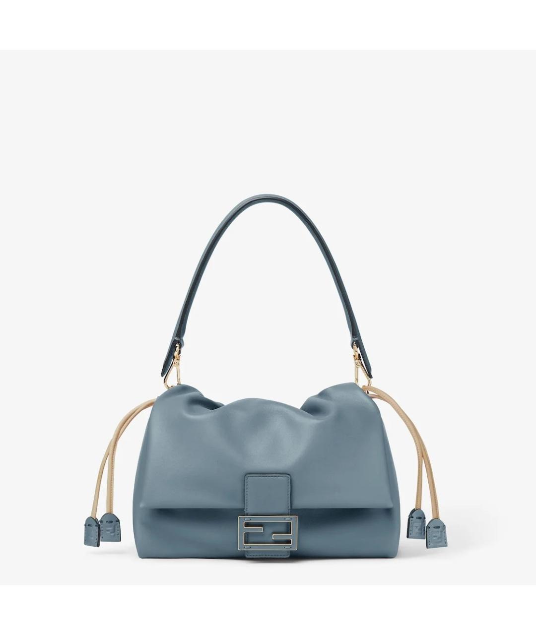 FENDI Голубая кожаная сумка через плечо, фото 1