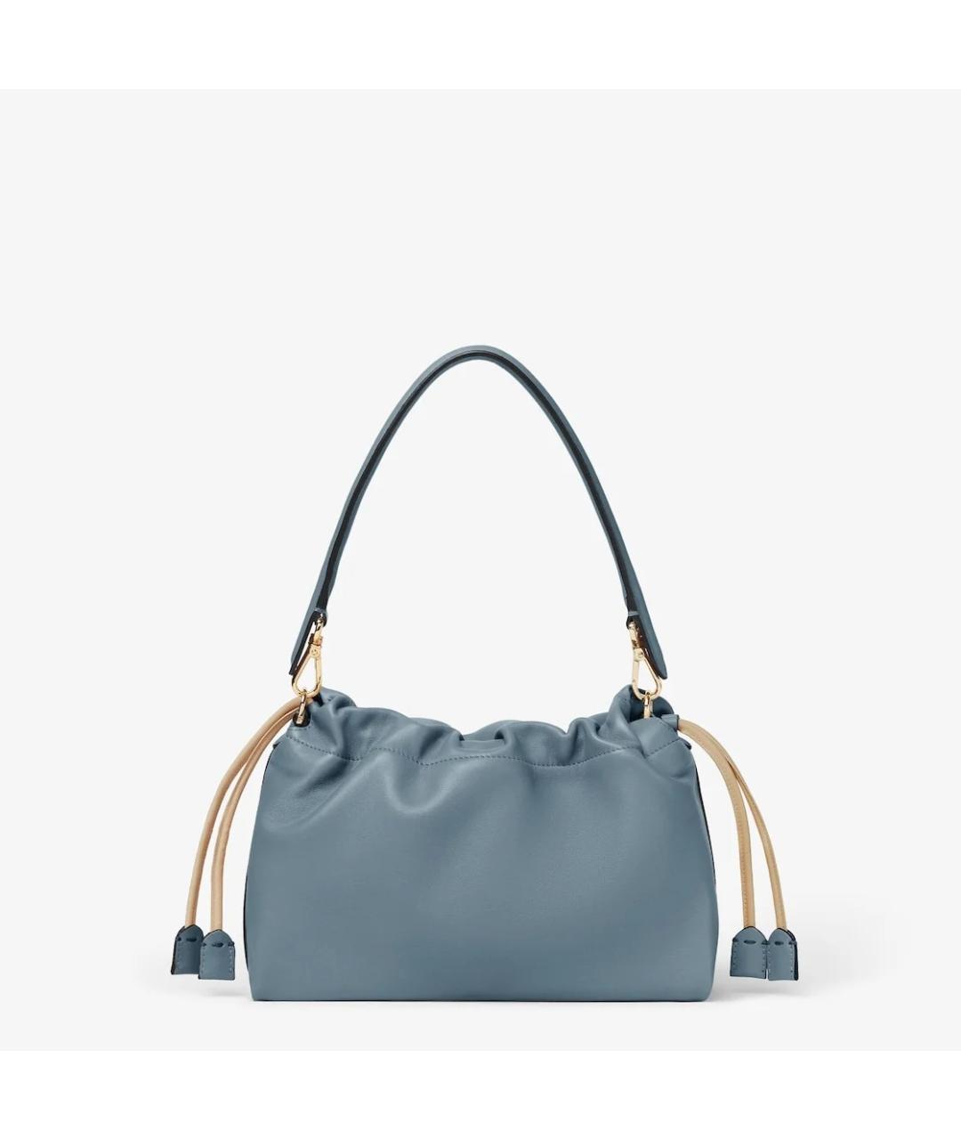 FENDI Голубая кожаная сумка через плечо, фото 3