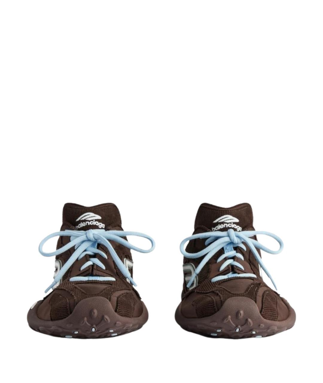 BALENCIAGA Коричневые низкие кроссовки / кеды, фото 5