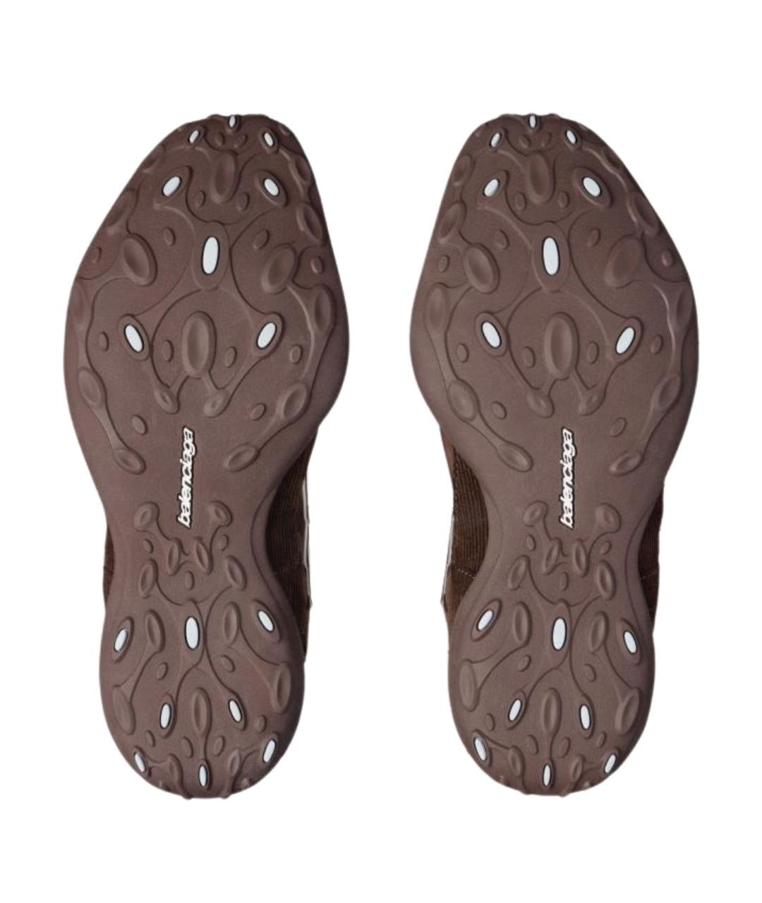 BALENCIAGA Коричневые низкие кроссовки / кеды, фото 4