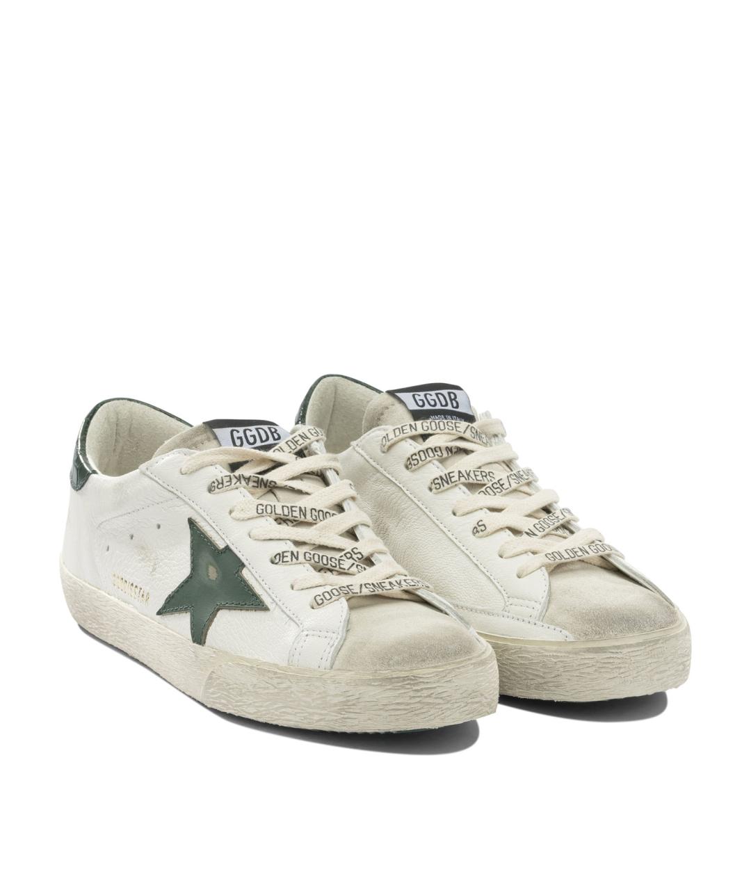 GOLDEN GOOSE DELUXE BRAND Белые кожаные низкие кроссовки / кеды, фото 2