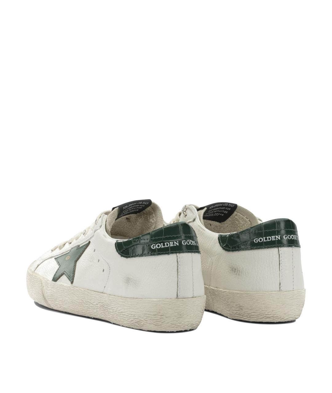 GOLDEN GOOSE DELUXE BRAND Белые кожаные низкие кроссовки / кеды, фото 4