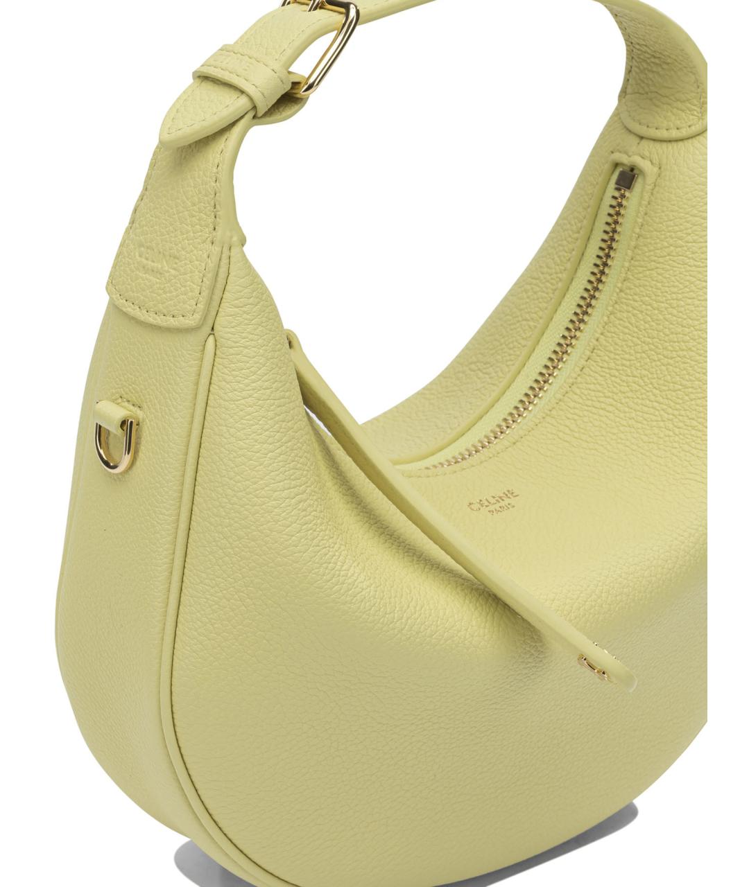 CELINE Салатовая кожаная сумка через плечо, фото 4