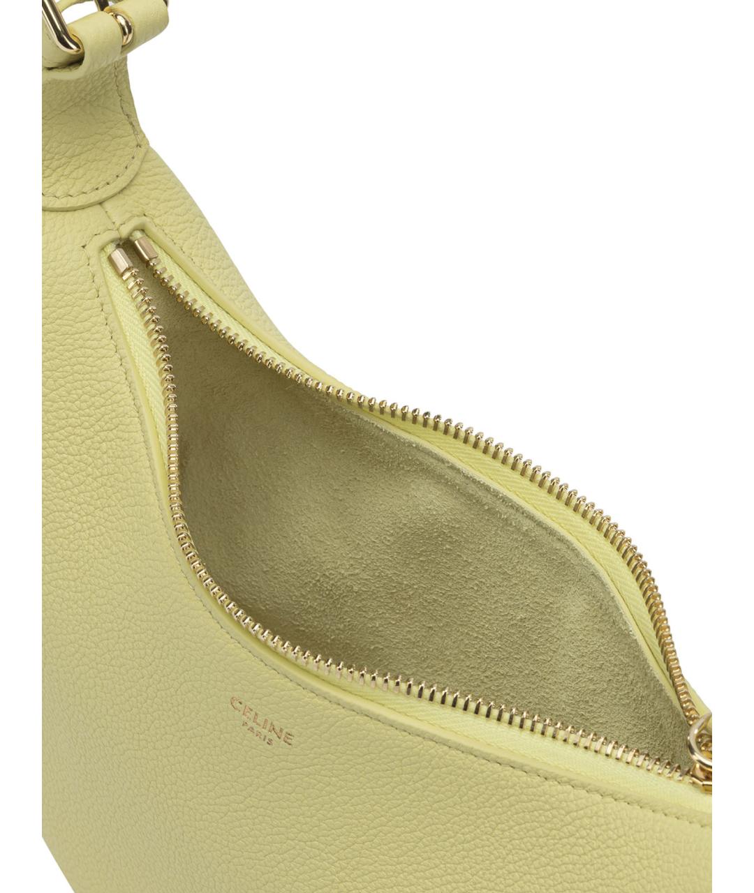 CELINE Салатовая кожаная сумка через плечо, фото 5